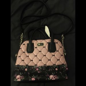 Betsy Johnson Bows & Flower Print Satchel